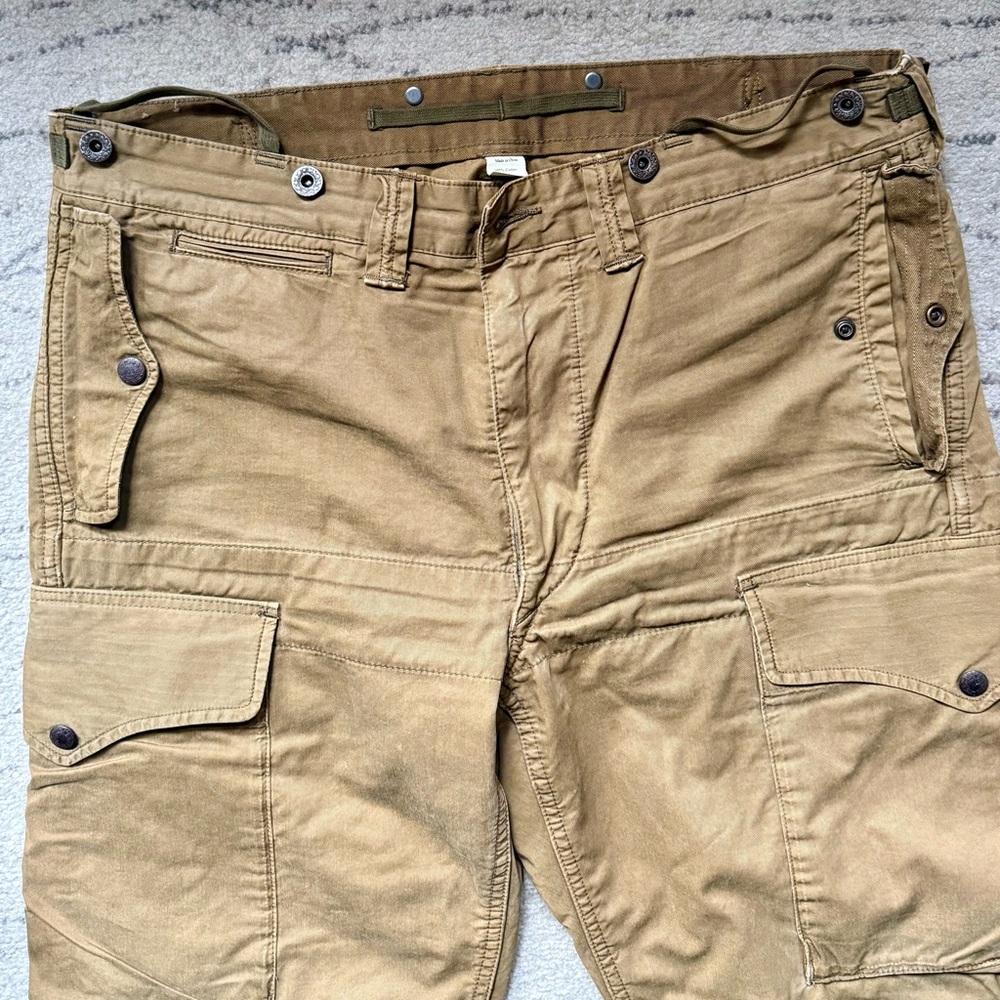 RRL Double RL Tan, utility style. 8 pocket cargo Pants 34/34 - Picture 3 of 16